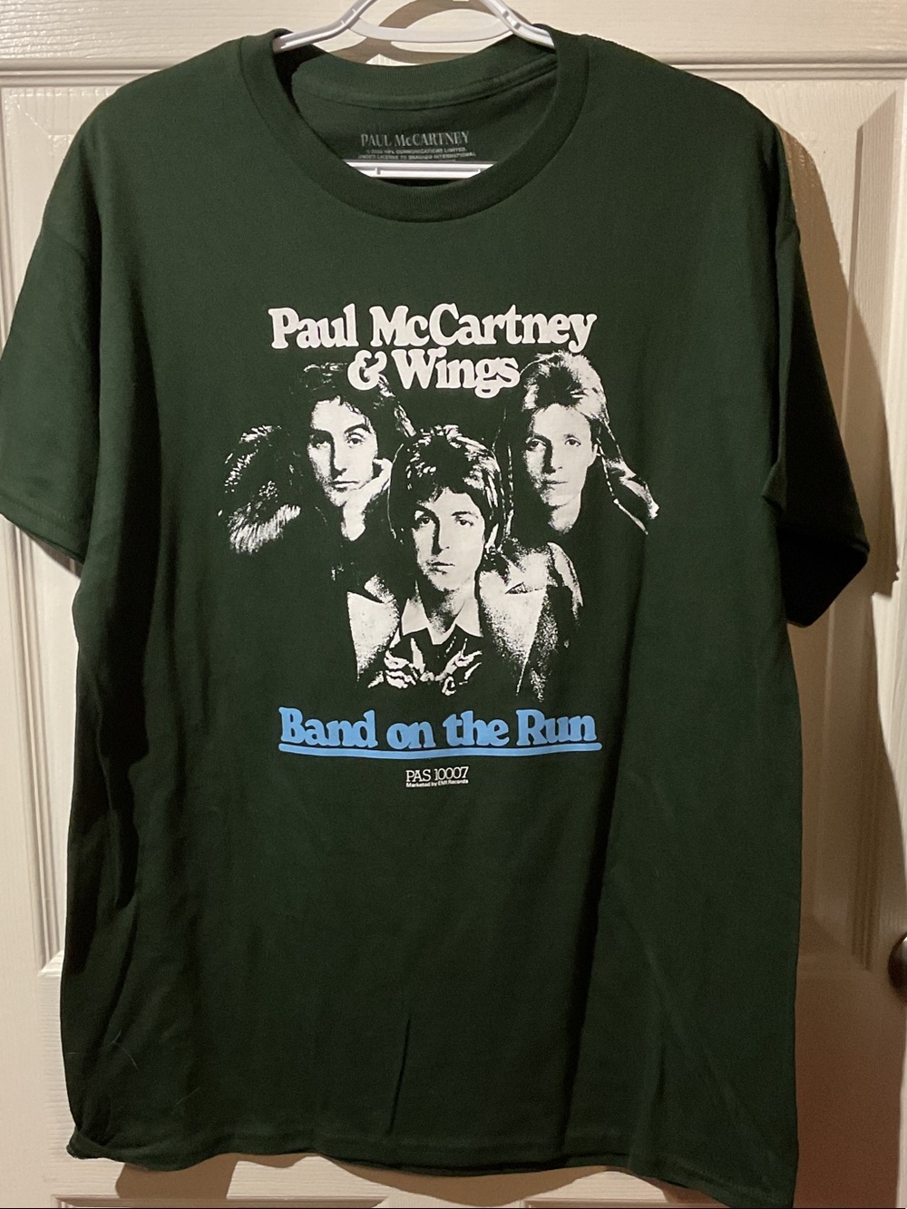 NWT Paul McCartney & Wings "Band on the Run" Short Sleeve T-Shirt - Dark Green